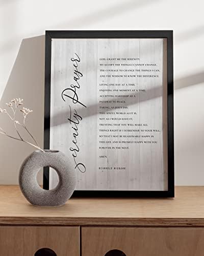 HAUS AND HUES Serenity Prayer Artwork - God Grant Me The Serenity Wall Decor, Bible Verse Art Wall Decor, Religious Gifts for Women, Serenity Prayer Gifts (Unframed 12x16) - Image 4