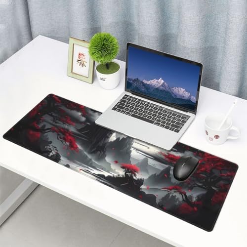 Gaming Mouse Pad Desk Pad,Extended Big Mouse Pad,31.5x11.8 Inch Long Computer Keyboard Mouse Mat Mousepad with 3mm Non-Slip Base and Stitched Edge for Gaming and Office… (Dark Canyon) - Image 7