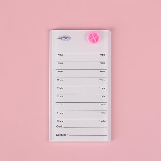 Acrylic Eyelash Pallet For 8 Layers Storage Organizer, Grafting False Eyelashes With 7-15mm Scale Glue Cup Palette, Cosmetic Beauty Extension Supplies (A White Pallet)
