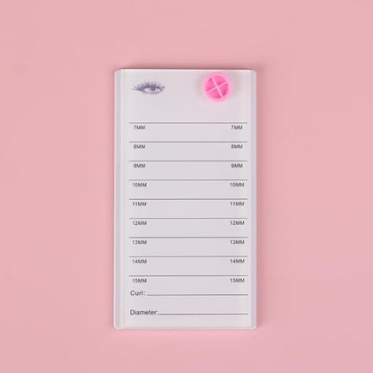 Acrylic Eyelash Pallet For 8 Layers Storage Organizer, Grafting False Eyelashes With 7-15mm Scale Glue Cup Palette, Cosmetic Beauty Extension Supplies (A White Pallet)