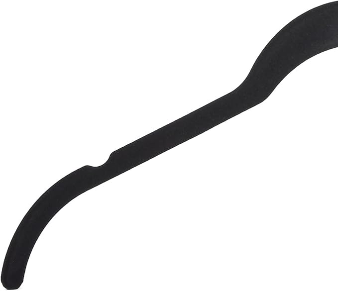 Amazon Basics Space Saving Slim Velvet Non-Slip Clothes Hangers for Closet Organization, Black, 100-Pack