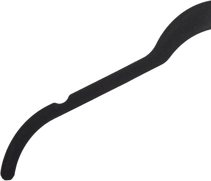 Amazon Basics Space Saving Slim Velvet Non-Slip Clothes Hangers for Closet Organization, Black, 100-Pack