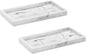 2 Packs Silicone Bathroom Vanity Tray Small 7.8" ＆ Small 7.8" Set, Rectangle Shatterproof Flexible Bathroom Tray for Soap Dispenser, Tissues, Candles, Towel, Plant, Perfume Key