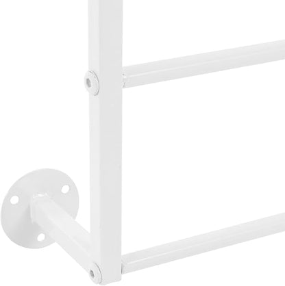 Wall Mounted Display Rack, 10-Layer Wall Scarf Rack Organizer, Space-Saving Wrapping Paper Organizer Ribbon Holder for Flower Shops. Three Color Options (White)