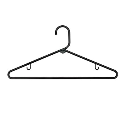 NAHANCO Plastic Tubular Hangers - 16 1/4" Black (Pack of 144)