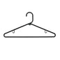 NAHANCO Plastic Tubular Hangers - 16 1/4" Black (Pack of 144)