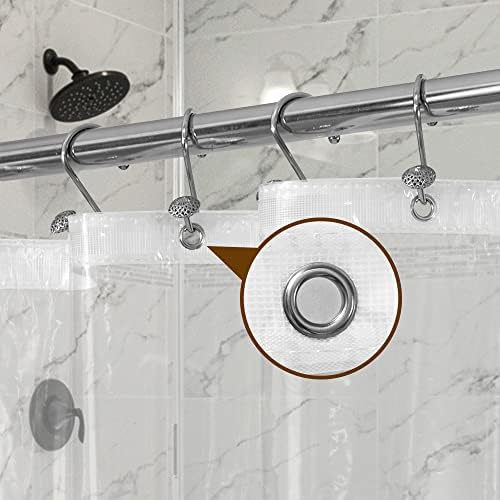 Barossa Design Oeko-tex Certified Shower Curtain Liner Standard Size, Clear - Image 6