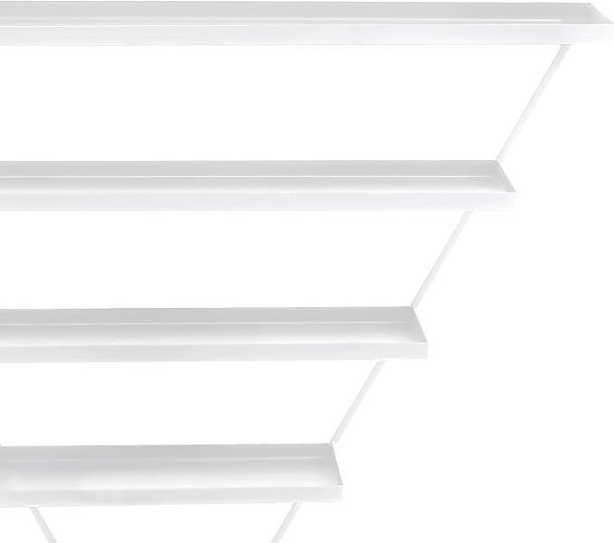 Wall-Mounted Nail Polish Rack, Set of 10 Triangular White Nail Polish Shelf Lipstick Perfume Cosmetic Display Shelf for Home Spa Nail Salon Shop