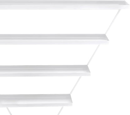 Wall-Mounted Nail Polish Rack, Set of 10 Triangular White Nail Polish Shelf Lipstick Perfume Cosmetic Display Shelf for Home Spa Nail Salon Shop