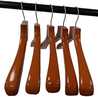 Cherry Finish Closet Clothes Hangers - Set of 20