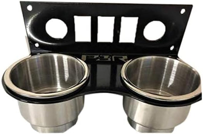 Fits Honda Pioneer 700 Cup holder/switch panel w/JUMBO stainless steel cups