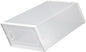 BESPORTBLE Stackable Clamshell Shoes Organizer with Dustproof Flip Cover White Plastic Shoe Storage Box for Home Closet