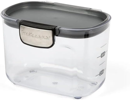 ProKeeper+ by Progressive International Clear Plastic Airtight Food Baker's Kitchen Storage Organization Container Canister Set with Magnetic Accessories (Specialty Flour 1.5-Quart)