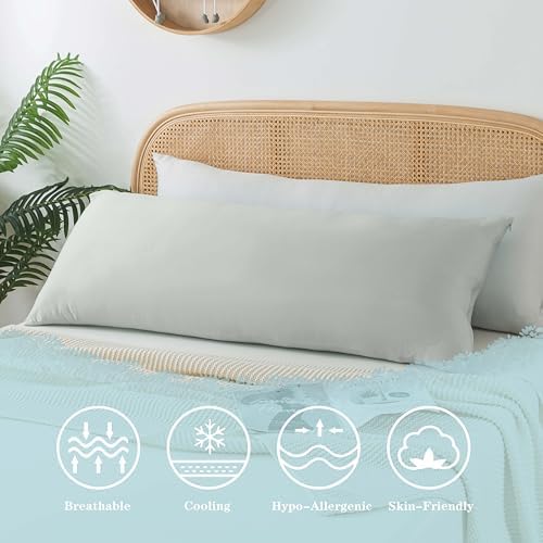 WhatsBedding Memory Foam Body Pillow with Cover, Long Bed Pillow for Adults - Image 6