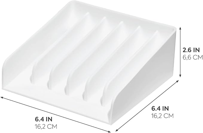 iDesign The Sarah Tanno Collection Silicone Makeup Palette Holder and Cosmetic Organizer, White