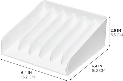 iDesign The Sarah Tanno Collection Silicone Makeup Palette Holder and Cosmetic Organizer, White