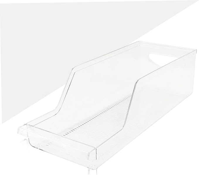 Clear Beverage Storage Rack Stackable Fridge Holder for Cans Food-grade Material Space-saving Organizer for Pantry and Kitchen Efficient Drink Dispenser