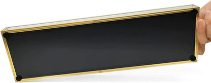 Affogato Sink Vanity Tray Mirror Bathroom Storage Tray, Toilet Tank Organizer, Bathtub Tray, Toothbrush Makeup Cosmetic Holder for Bathroom Vanity Countertops, Closets, Dressers (1Pc, Gold)