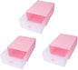 3pcs Transparent Drawer Shoe Storage Box Moisture Plastic Organizer Capacity for Sneakers High Heels and Boots