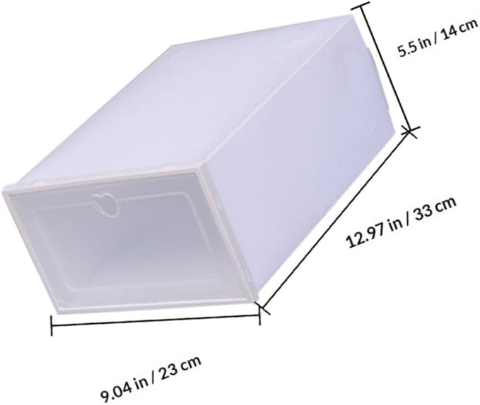 BESTOYARD Thickened Large Plastic Shoe Storage Box Set 4pcs Dustproof Drawer-type Organizer for Sneaker Storage and Closet Shoes Display