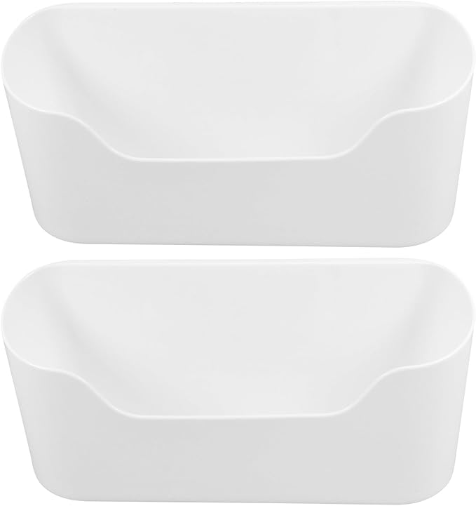 2pcs Adhesive Cabinet Door Organizer Storage Box Hanging Basket for Kitchen Bathroom Bedroom Wall-mount Sundry Holder for Small Items Space-saving Compact Storage
