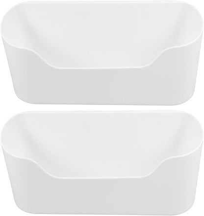 2pcs Adhesive Cabinet Door Organizer Storage Box Hanging Basket for Kitchen Bathroom Bedroom Wall-mount Sundry Holder for Small Items Space-saving Compact Storage