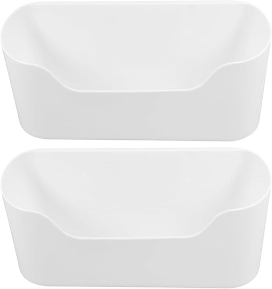 2pcs Adhesive Cabinet Door Organizer Storage Box Hanging Basket for Kitchen Bathroom Bedroom Wall-mount Sundry Holder for Small Items Space-saving Compact Storage