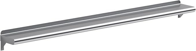 AmGood 6 in. x 60 in. Stainless Steel Wall Shelf | NSF | Metal Shelving | Garage, Laundry, Storage, Utility Room | Restaurant, Commercial Kitchen
