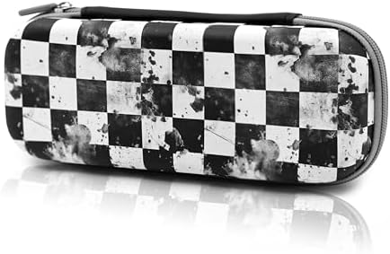 Checkerboard Pencil Case Zip Pencil Box Multi Pouch Holder Desk Organizer For Boys Girls School Office by SjazcYogaShortsLeggings