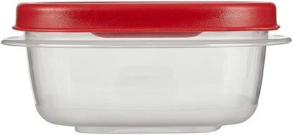 Rubber maid Food Storage Containers, 1.25 Cup Food Storage Containers, 9 Peice Set, Easy Find Lids, 4 Containers, 4 Lids Chalk Pen And Chalk Labels