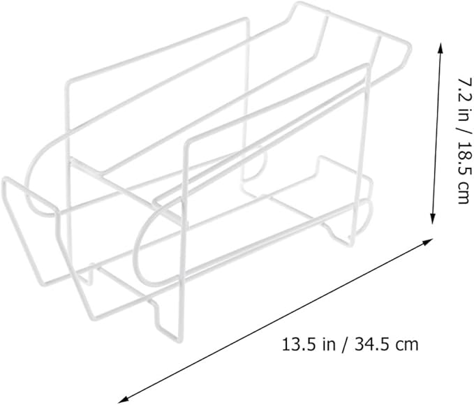 1pc Automatic Coverage Rack White Can Storage Rack for Fridge Kitchen Bar Design Resistant for Spaces