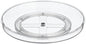 mDesign Lazy Susan Turntable Plastic Spinner for Kitchen/Bathroom, Pantry, Fridge, Cupboards, or Counter Organizing, Fully Rotating Organizer for Food, 11.5" Round - Lumiere Collection - 2 Pack, Clear