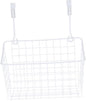 KICHOUSE White over Door Storage Basket Organizer Easy Installation Hanging Rack for Kitchen and Bathroom Ventilated Design for Cabinets and Wardrobes Maximize Space with Stylish Storage