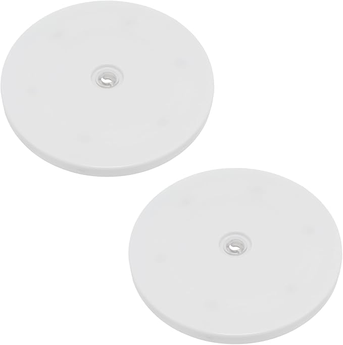 2 Pcs White 6 inch Acrylic Lazy Susan Rotating Turntable Organizer Bearings - Round Swivel Plate for Spice Rack, Table, Cake, Kitchen Pantry