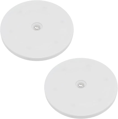 2 Pcs White 6 inch Acrylic Lazy Susan Rotating Turntable Organizer Bearings - Round Swivel Plate for Spice Rack, Table, Cake, Kitchen Pantry
