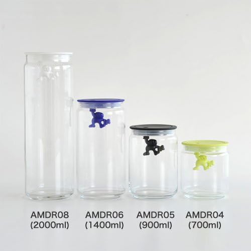 A di Alessi Gianni 8-1/2-Cup Glass Jar, Aqua Blue