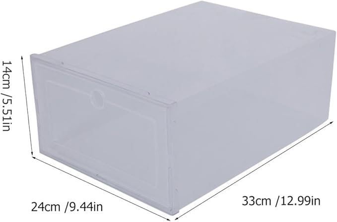 Wakauto Pp Shoe Storage Boxes 4pcs Drawer Type Shoe Organizers Stackable Holders for Home Closet Use