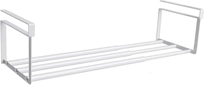 Under Shelf Rack for Partitioning Carbon Steel Hanging in Kitchen and, White