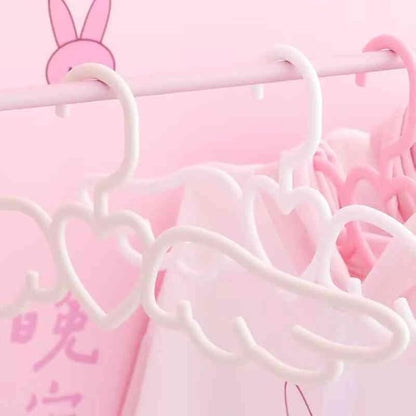 Cute Angel Wing Clothes Hanger - Heart-Shaped Design for Dorm Room - Perfect for Ties, Scarves, and Accessories (15 Pcs)