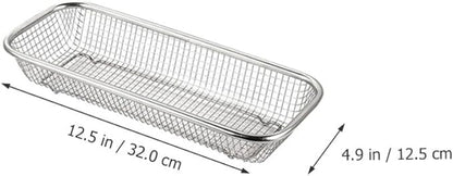 Luxshiny Multipurpose Cutlery Holder Utensil Drying Rack Divided Compartments Silverware Organizer Knives Rack Kitchen Countertop