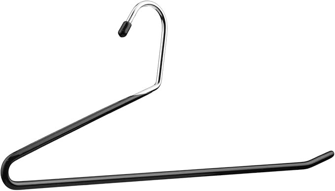 Open Ended Pants Hangers Non Slip – Metal Trouser Hangers for Closet, Heavy Duty Pant Hangers for Men and Women, Stainless Steel, 40 Pack