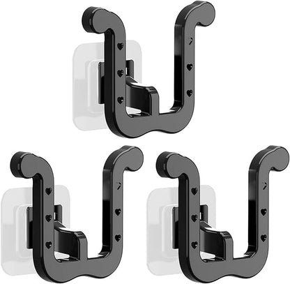 3pcs Shoes Slipper Holder Storage Organizer, Slippers Organizer Wall Hanging Without Drilling, Self Adhesive Shoe Rack for Door Closet Bathroom Kitchen (Black)