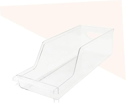 Clear Beverage Storage Rack Stackable Fridge Holder for Cans Food-grade Material Space-saving Organizer for Pantry and Kitchen Efficient Drink Dispenser