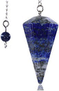 Faceted Mixed gemstone crystal pendulum point reiki chakra pendant bead Chain 6''