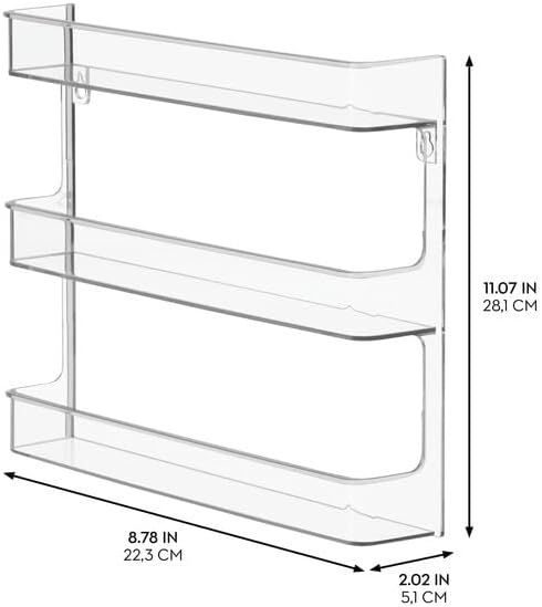 iDesign Hanging Nail Polish & Cosmetics Organizer, The Clarity Collection – 8.78" x 2.02" x 11.07", Clear