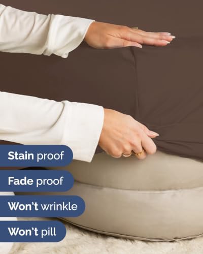 CGK Linens 2 Pack Extra Deep King Fitted Sheets - Brown - Image 5