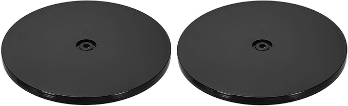 uxcell 2Pack Acrylic Lazy Susan Turntable, 8" Spinner Lazy Susan Turntable Organizer, Acrylic Ball Bearing Rotating Tray for Pantry Spice Rack Decorating, Black