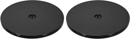 uxcell 2Pack Acrylic Lazy Susan Turntable, 8" Spinner Lazy Susan Turntable Organizer, Acrylic Ball Bearing Rotating Tray for Pantry Spice Rack Decorating, Black