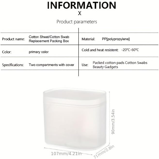home transparent cotton pads/swabs large capacity storage box with PP(polypropylene) material, easy to use and take,beautiful design, muti-purpose, moisture-proof and dust-proof (Home)