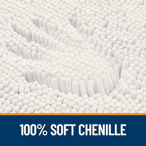 OLANLY Toilet Rugs U-Shaped 24x20, Soft Absorbent Chenille Contour Rugs - Image 3